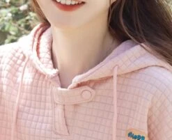 Pink Quilted Texture Hoodie | Mingyu - Seventeen -Amped Apparel Mingyu Seventeen Pink Quilted Texture Hoodie 6 600x489 1