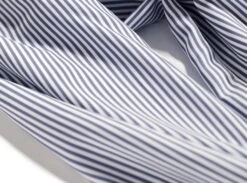 Blue Ruffled Placket Striped Shirt | Minho - SHINee -Amped Apparel Minho SHINee Blue Ruffled Placket Striped Shirt 16 600x444 1