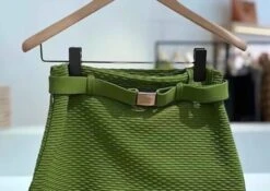 Green Textured Belted Skorts | Minji - NewJeans -Amped Apparel Minji NewJeans Green Textured Belted Skorts 5 600x425 1