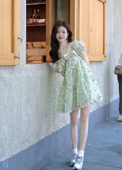 Green Butterfly Bow Dress | Miyeon - (G)I-DLE