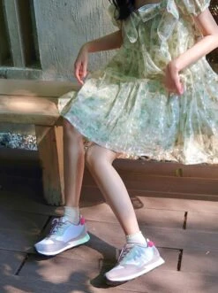 Green Butterfly Bow Dress | Miyeon - (G)I-DLE -Amped Apparel Miyeon GI DLE Green Butterfly Bow Dress 3 600x803 1