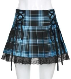 Pink Plaid Lace Skirt | Miyeon - (G)I-DLE -Amped Apparel Miyeon GI DLE Pink Plaid Lace Skirt 1 600x670 1