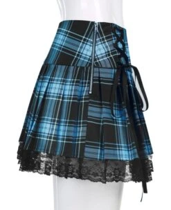 Pink Plaid Lace Skirt | Miyeon - (G)I-DLE -Amped Apparel Miyeon GI DLE Pink Plaid Lace Skirt 16 600x736 1