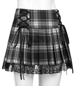Pink Plaid Lace Skirt | Miyeon - (G)I-DLE -Amped Apparel Miyeon GI DLE Pink Plaid Lace Skirt 17 600x686 1