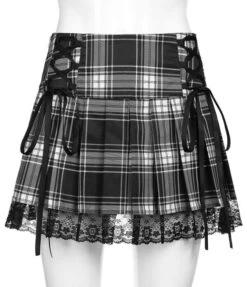 Pink Plaid Lace Skirt | Miyeon - (G)I-DLE -Amped Apparel Miyeon GI DLE Pink Plaid Lace Skirt 18 600x696 1