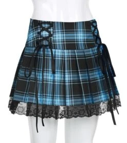 Pink Plaid Lace Skirt | Miyeon - (G)I-DLE -Amped Apparel Miyeon GI DLE Pink Plaid Lace Skirt 24 600x677 1