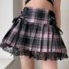 Pink Plaid Lace Skirt | Miyeon - (G)I-DLE 1 Pink Plaid Lace Skirt | Miyeon - (G)I-DLE -Amped Apparel Miyeon GI DLE Pink Plaid Lace Skirt 6 600x671 1
