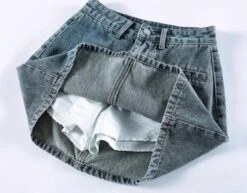 Vintage Blue Front Pocket Denim Skirt | Miyeon - (G)I-DLE -Amped Apparel Miyeon GI DLE Vintage Blue Front Pocket Denim Skirt 9 600x469 1