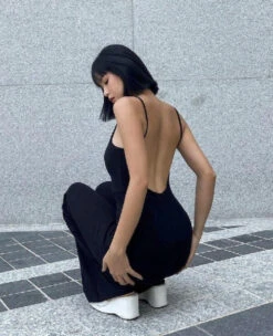 Black Bodycon Sleeveless Jumpsuit | Nayeon - Twice -Amped Apparel Nayeon Twice Black Bodycon Sleeveless Jumpsuit 8 e1668450813835 600x738 1