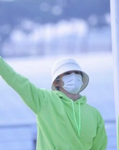 Neon Green Loose Fit Hoodie | Mark - NCT -Amped Apparel Neon Green Loose Fit Hoodie Mark NCT 14 600x750 1