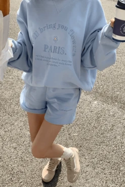 Yellow Letter Embroidered Loose Sweatshirt | Ningning - Aespa -Amped Apparel Ningning Aespa Yellow Letter Embroidered Loose Sweater 16