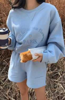 Yellow Letter Embroidered Shorts | Ningning - Aespa -Amped Apparel Ningning Aespa Yellow Letter Embroidered Shorts 16