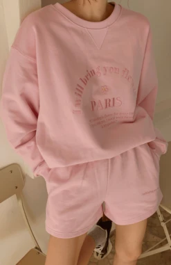 Yellow Letter Embroidered Shorts | Ningning - Aespa -Amped Apparel Ningning Aespa Yellow Letter Embroidered Shorts 7