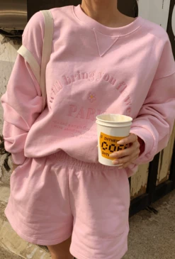 Yellow Letter Embroidered Shorts | Ningning - Aespa -Amped Apparel Ningning Aespa Yellow Letter Embroidered Shorts 9