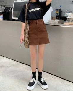 Brown A-Line Skirt | Ningning - Aespa -Amped Apparel Ningning – Aespa Brown A Line Skirt 15