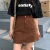 Brown A-Line Skirt | Ningning - Aespa -Amped Apparel Ningning – Aespa Brown A Line Skirt 8