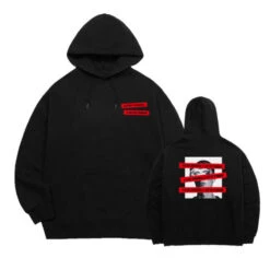 Black Graphic Print Hoodie | Haechan - NCT