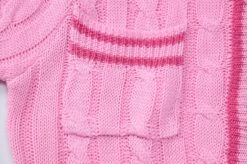 Pink Knitted Button-Down Cropped Polo | Liz - IVE -Amped Apparel Pink Knitted Button Down Cropped Polo Liz IVE 4 600x399 1