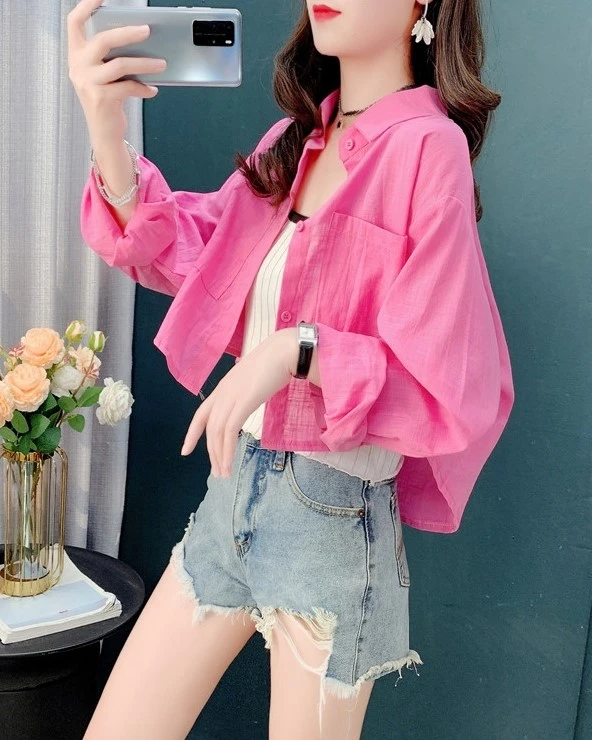 Pink Oversized Cropped Shirt | Yuqi - (G)I-DLE 8 Pink Oversized Cropped Shirt | Yuqi - (G)I-DLE - Image 6