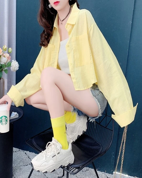 Pink Oversized Cropped Shirt | Yuqi - (G)I-DLE 15 Pink Oversized Cropped Shirt | Yuqi - (G)I-DLE - Image 13