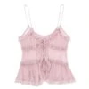 Pink Ruffled See-Through Sling Top | Lily - NMIXX -Amped Apparel Pink Ruffled See Through Sling Top Lily NMIXX 4 600x750 1