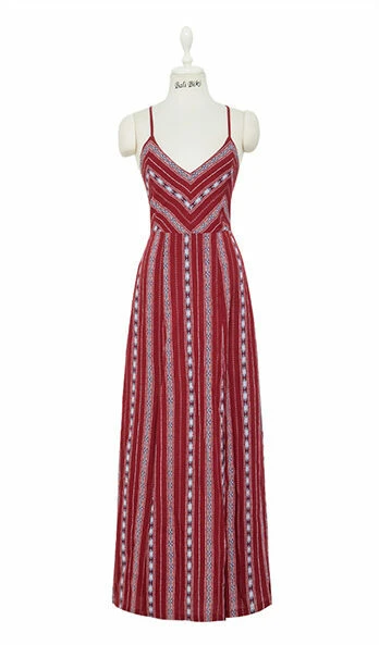 Red Ethnic Backless Maxi Dress | IU 8 Red Ethnic Backless Maxi Dress | IU - Image 6