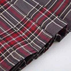 Red Plaid Mini Bow Pleated Skirt | Haerin - NewJeans -Amped Apparel Red Plaid Mini Bow Pleated Skirt Haerin NewJeans 9 600x601 1