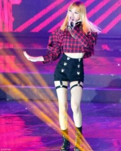 Red Plaid Crop Top | Lisa - BlackPink 17 Red Plaid Crop Top | Lisa - BlackPink -Amped Apparel Red Plaid Shirt BlackPink Lisa Stage Fashion