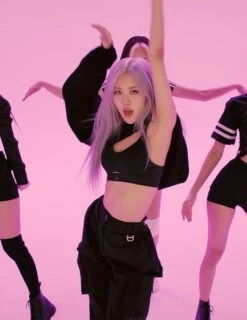 Black Half-Cut Sweatshirt | Rose - BlackPink -Amped Apparel Rose BlackPink Black Half Cut Sweatshirt 7 600x778 1