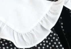 Black Lace Collar Polka Dot Top | Rose - BlackPink -Amped Apparel Rose BlackPink Black Lace Collar Polka Dot Top 3 600x410 1