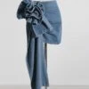Blue Flower Embellished Denim Skirt | Sana - Twice -Amped Apparel Sana Twice Blue Flower Embellished Denim Skirt 5 600x750 1