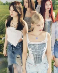 Blue Denim Tattered Midi Skirt | Seeun - STAYC -Amped Apparel Seeun Stayc Blue Denim Tattered Midi Skirt 1 600x750 1