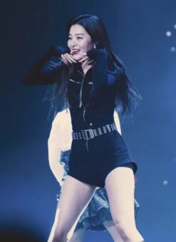 Black Motorcycle Buttoned Belt Jumpsuit | Seulgi - Red Velvet 39 Black Motorcycle Buttoned Belt Jumpsuit | Seulgi - Red Velvet -Amped Apparel Seulgi Black Motorcycle Buttoned Belt Jumpsuit Inspiration 00002 600x827 1