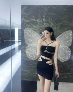 Black Waist Straps Skirt | Seulgi - Red Velvet -Amped Apparel Seulgi – Red Velvet Black Waist Straps Skirt 4 600x751 1