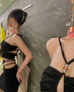 Black Waist Straps Skirt | Seulgi - Red Velvet -Amped Apparel Seulgi – Red Velvet Black Waist Straps Skirt 8 600x750 1