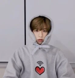 Grey Heart Printed Hoodie | Seungmin - Stray Kids -Amped Apparel Seungmin Stray Kids Grey Heart Printed Hoodie 5 600x625 1