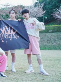 Pink Casual Cotton Shorts | Seungmin - Stray Kids -Amped Apparel Seungmin Stray Kids Pink Casual Cotton Shorts 5