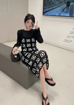 Black Crochet Dress | Shuhua - (G)I-DLE