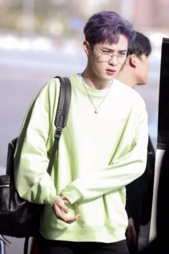 Soft Green Oversized Sweatshirt | Kun - NCT -Amped Apparel Soft Green Oversized Sweatshirt Kun NCT 1