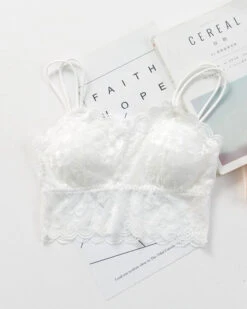 Black Lace Strap Crop Top | Solar - Mamamoo -Amped Apparel Solar Lace Shoulder Strap Tube Top 9