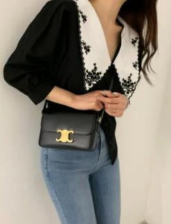 Black Floral Embroidered Collar Blouse | Solar - Mamamoo -Amped Apparel Solar Mamamoo Black Floral Embroidered Collar Blouse 5