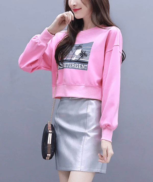Pink Mind Detergent Cropped Sweatshirt | Sooyoung - Girls Generation 5 Pink Mind Detergent Cropped Sweatshirt | Sooyoung - Girls Generation - Image 3