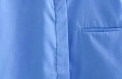 Blue Cropped Button-Up Shirt | SuA - Dreamcatcher -Amped Apparel Sua Dreamcatcher Blue Cropped Button Up Shirt 11 600x392 1