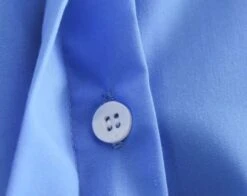 Blue Cropped Button-Up Shirt | SuA - Dreamcatcher -Amped Apparel Sua Dreamcatcher Blue Cropped Button Up Shirt 6 600x476 1