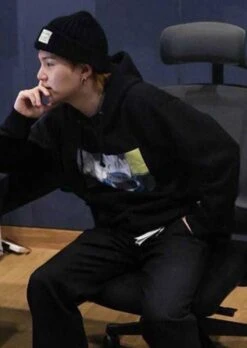 Black Animated Car Print Hoodie | Suga - BTS 14 Black Animated Car Print Hoodie | Suga - BTS -Amped Apparel Suga BTS Black Animated Car Print Hoodie Suga BTS 1