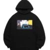 Black Animated Car Print Hoodie | Suga - BTS -Amped Apparel Suga BTS Black Animated Car Print Hoodie Suga BTS 2