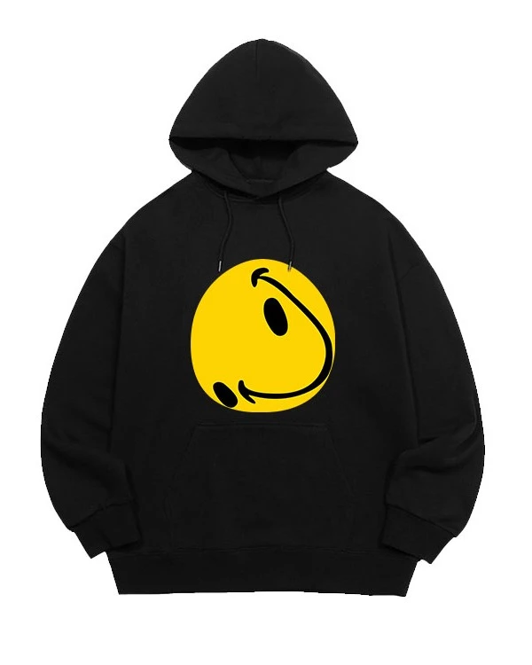 Black Distorted Smiley Face Hoodie | Suga - BTS 3 Black Distorted Smiley Face Hoodie | Suga - BTS
