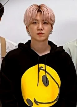 Black Distorted Smiley Face Hoodie | Suga - BTS 13 Black Distorted Smiley Face Hoodie | Suga - BTS -Amped Apparel Suga BTS Black Distorted Smiley Face Hoodie 7 600x833 1