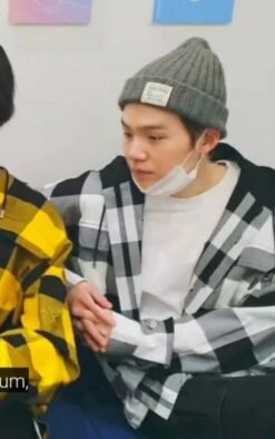 Black Plaid Hooded Shirt | Suga - BTS -Amped Apparel Suga BTS Black Plaid Hooded Shirt 1 e1682097505412