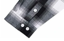 Black Plaid Hooded Shirt | Suga - BTS -Amped Apparel Suga BTS Black Plaid Hooded Shirt 4 600x385 1